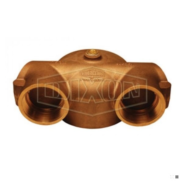 The Right Connection Concealed Reversible Angle Siamese Body, 2 3 x 5 in, FNPT, Brass, Domestic
